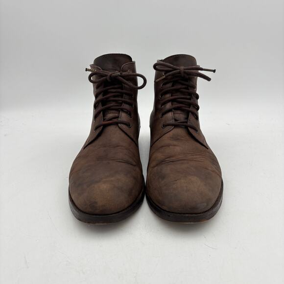 All Saints Brown Leather Lace-Up Boots main image 8